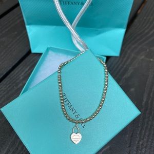 Tiffany Heart Tag Bead Bracelet
